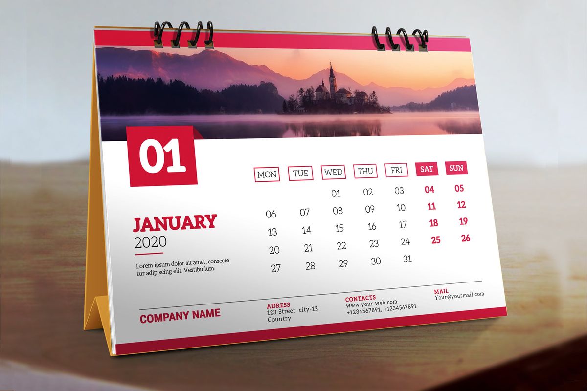 Calendrier chevalet A5 13 feuillets